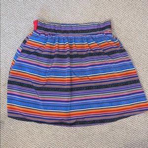 Colorful striped skirt